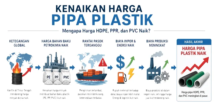 Kenaikan Harga Pipa Plastik : Penyebab, Dampak, dan Penjelasan Ilustrasi Kenaikan harga pipa plastik